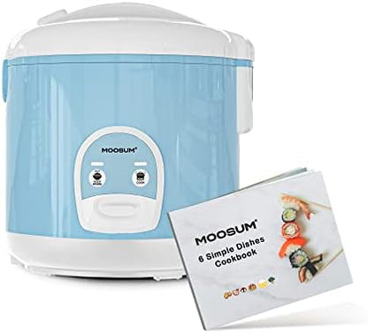  OOSUM Electric Rice Cooker With One Touch For Asian Japanese Sushi Rice, 5-cup Uncooked/10-cup Cooked, Fast&Convenient Cooker With Steamer, Stainless Steel Housing And Auto Warmer