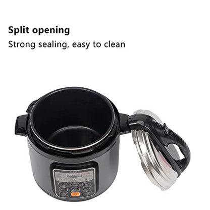 6-quart Electric Pressure Cooker Multi-Purpose, 13-in-1 Electric Pressure Cooker, Slow Cooker, Rice Cooker, Steamer, Saute, Yogurt Maker, Warmer & Sterilizer, Stainless Steel