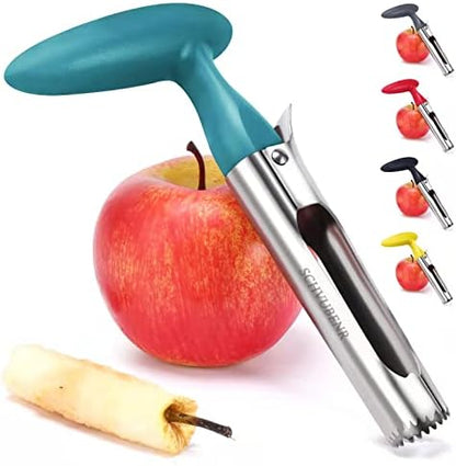  Premium Apple Corer Tool - Easy To Use And Clean - Sturdy Apple Core Remover With Sharp Serrature - Stainless Steel Corers For Apple And Pear - Core Fruits With Ease(Red)