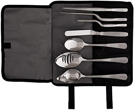  Professional Chef Plating Kit, 10 Piece Culinary Plating Set, Black, Stainless Steel (10 Piece, Black)