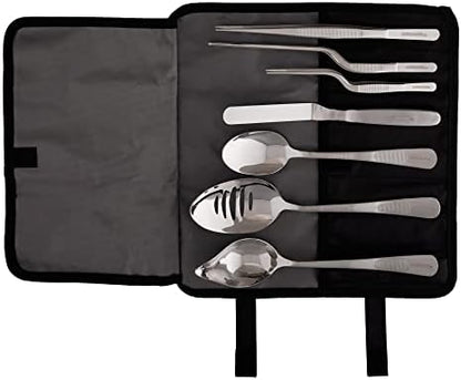  Professional Chef Plating Kit, 10 Piece Culinary Plating Set, Black, Stainless Steel (10 Piece, Black)