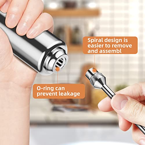  Molomo Meat Injector, 304 Stainless Steel Meat Injector Syringe With 3 Professional Needles, 2-oz Marinade Seasoning Injector For Meats, Turkey, Grill Smoker Barbecue