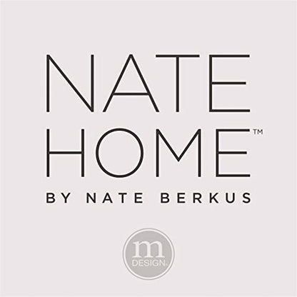  By Nate Berkus 2-Tier Plastic 9-Inch Turntable Organizer With Ash Wood Accents | For Kitchen Cabinet, Countertop, Or Pantry Organizing From MDesign - Set Of 2, Clear/Natural