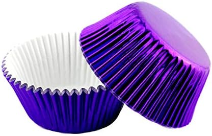  Foil Baking Cups Cupcake Wrappers Muffin Liners, Standard, 200 Count (Purple)