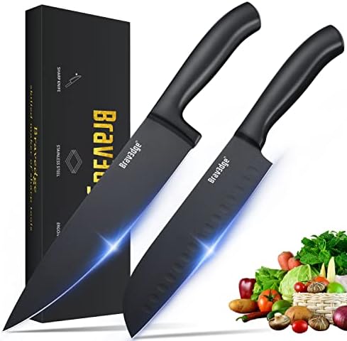  5 PCS Kitchen Knife Set, Kitchen Knives Professional With Sheaths And Gift Box, High Carbon Stainless Steel Ultra Sharp Chef Knife Set For Multipurpose Cooking With Ergonomic Handle