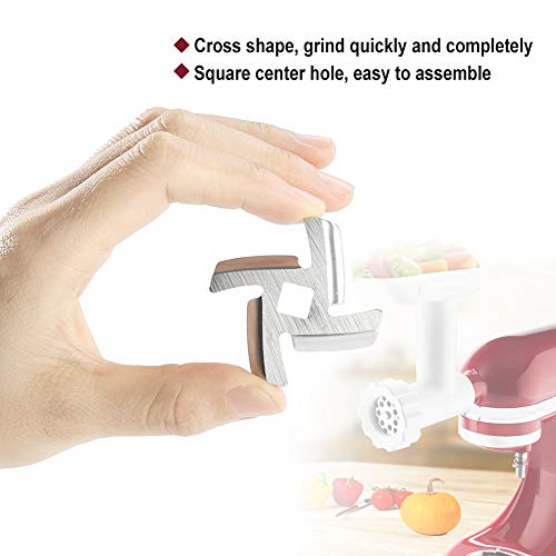  IVict 2 Pack Stainless Steel Knife Cutter Meat Grinder Blade Cutter Replacement For Size 5 Electric Meat Grinder/Stand Mixer Machinery Parts