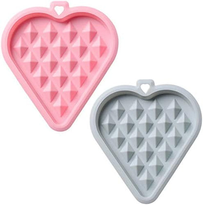  2-Pack Silicone Waffle Mold, Muffin Pans Molds, Waffle Maker Baking Tray Mold Bakeware For Waffle Cake Chocolate Craft Candy Soap Baking, Blue&Pink (Round: 3.8x3.8x0.4 Inch)