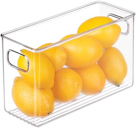  IDesign BPA-Free Plastic Deep Kitchen Storage Bin With Handles, Spice Rack
