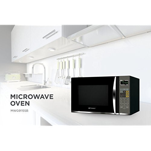  1.2 CU. FT. 1100W Griller Microwave Oven With Touch Control, Stainless Steel, MWG9115SB