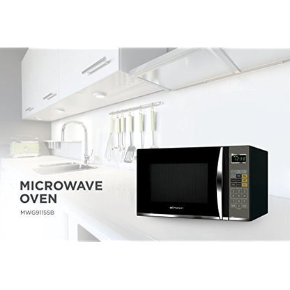  1.2 CU. FT. 1100W Griller Microwave Oven With Touch Control, Stainless Steel, MWG9115SB