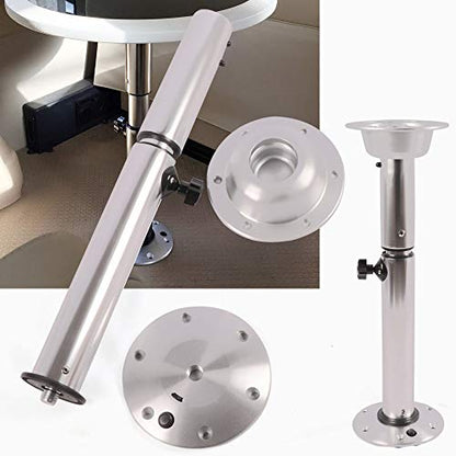  Table Pedestal Stand, Aluminum Alloy Table Legs With Adjustable Height, Adjustable Pedestal Marine Caravan Motorhome Table Pedestal Stand Base For RV Boat Yacht