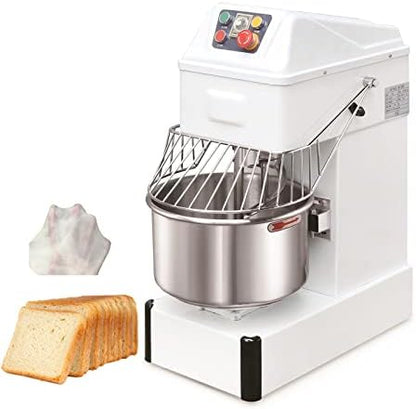  Commercial Food Mixer 21QT Commercial Food Stand Mixer Dough Kneading MachineDouble -speed Double-acting 304 Stainless Steel 1.5KW 120V