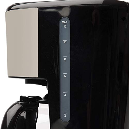  Retro Style 12 Cup Programmable Home Coffee Maker Machine With Carafe And Wide Slot Stainless Steel Retro 2-Slice Toaster, Putty Beige