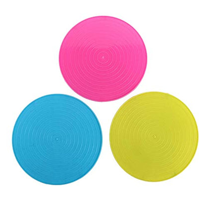  3 In 1 Microwave Plate Stacker Foldable Steaming Tray With Handle, Plastic Baking Oven Tray Kitchen Cooling Rack Cooking Equipment Accessories(Blue)