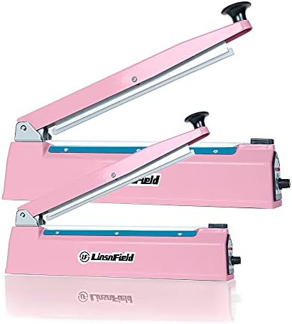  Sealer Pro - 8 Inch Impulse Heat Sealer - 2mm Sealing Width - Manual Heat Sealer Machine For All Bags - Most Heavy Duty For Strong, Secure Sealing For Long Term Food Storage - Extra 2 Replacements, 2 Fuses Included(Pink)