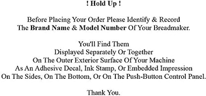 GENERIC Paddle For Welbilt Bread Machine Models ABM2H52 ABM2H52S Only (-O-)