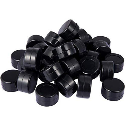  5ML Non-Stick Silicone Wax Containers 50pcs Multi Use Storage Jars Oil Concentrate (Black)