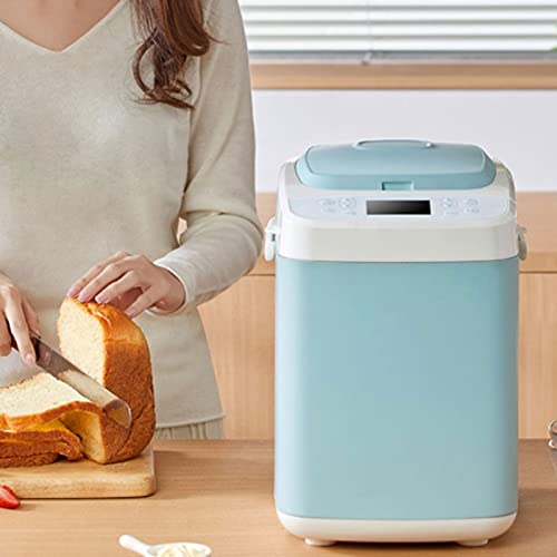  Mbj Bread Maker Bread Maker Home Automatic Kneading And Fermentation Intelligent Kneading Multifunctional Breakfast Machine Toaster (Color : Blue, Size : UK)