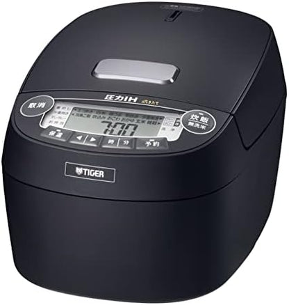 TIGER IGER JPV-A100 Pressure IH Jar Rice Cooker Freshly Cooked Earthenware Heat Storage 5.5 Cups Coat Pot 100V Only Japan Import (Black)