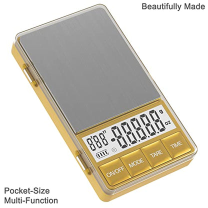  Espresso Scale With Timer 1000g/0.1g, Small And Handy Barista Scale, Gold Brew Drip Tray Coffee Scale With Timer