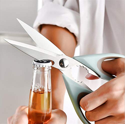  Kitchen Shears, Premium Stainless Steel Chicken Bone Scissors With Blade Protect Cover, Comfort Grip Heavy Duty Culinary Scissors Bottle Opener, For Cut Meat/Vegetable/Herb/Poultry Bone/Fruit/Nut