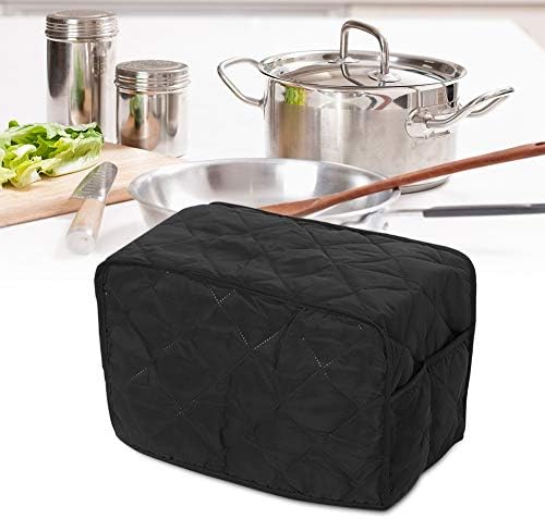  Pressure Cooker Cover, Pressure Cooker Dust Cover, Dustproof Square Practical Polyester Pongee Kitchen Kitchen Appliances(Black, 40.6 * 23 * 25.4cm)