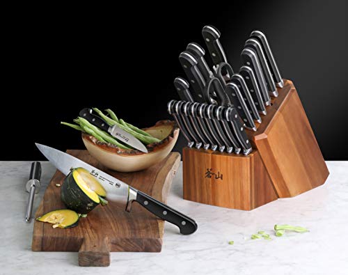  V2 Series 1024128 German Steel Forged 23-Piece Knife Block Set, Acacia