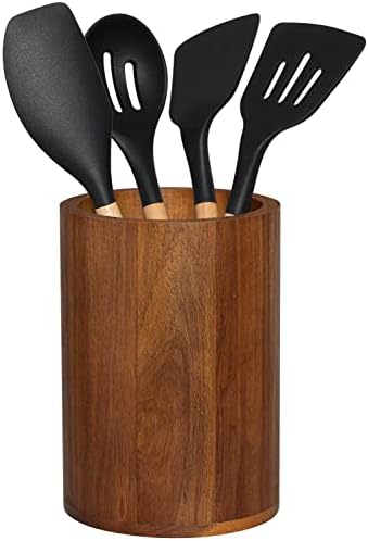  Marble Utensil Holder For Kitchen Counter Decor, Flatware & Utensil Storage Organizer - Kitchen Utensil Organizer For Countertops, Pantry, Bathroom, Office & Center Table