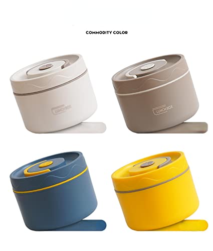  Stainless Steel Insulated Lunch Box Household Portable Microwave Oven Single Sealed Lunch Box Microwave Oven - (Large) Coffee