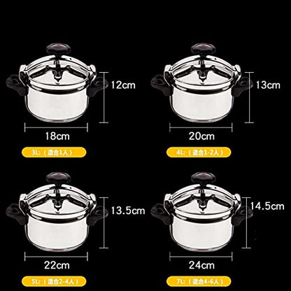  Outdoor Pressure Cooker Field, Portable Mini Camping 304 Stainless Steel Explosion-proof Small Pressure Cooker Large Capacity (Size : 5L)