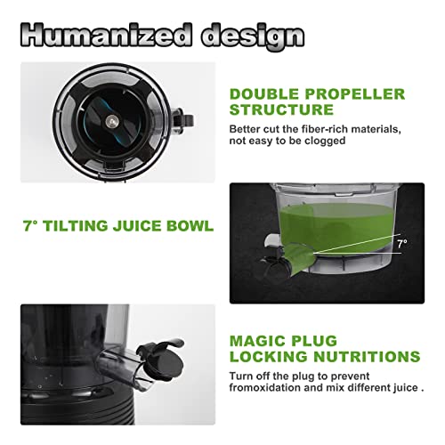  Celery Juicer Machine Slow Masticating Juicers Cold Press Juicer Real Easy Clean Extractor For Vegetable Fruit 1.8 Inch Chute Quite Low Db