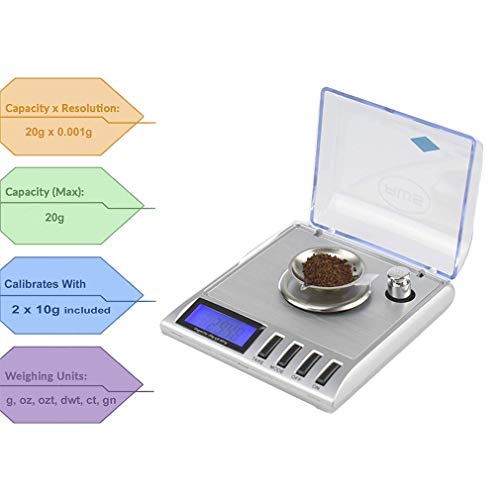  - Gemini 20 - Portable Precision Digital Milligram Scale 20g X 0.001g (Silver)