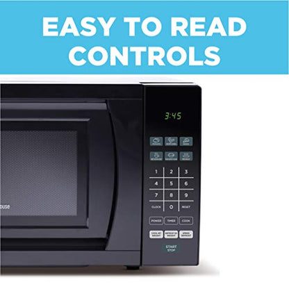 Westinghouse 700 Watt Counter Top Microwave Oven, 0.7 Cubic Feet, Black, WMM7B