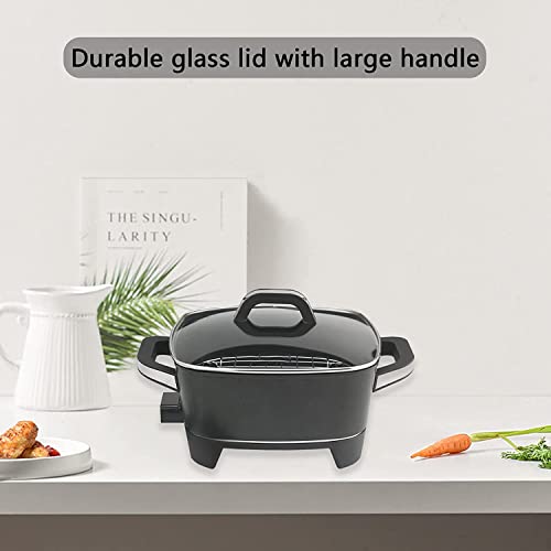  NStick Extra Deep Electric Skillet - For Roast Fry (12 Inch)