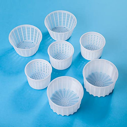  King Cheese Molds Kit Cheese Molds For Soft Cheeses Cheesemaking Molds And Supplies From The Manufacturer Cow Goat Rennet Cheese Mould Cheesemaking Queso | 0.55-1.3 Lbs Original HOZPROM