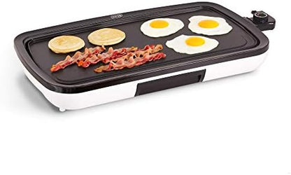  DASH Everyday Nonstick Electric Griddle For Pancakes, Burgers, Quesadillas, Eggs & Other On The Go Breakfast, Lunch & Snacks With Drip Tray + Included Recipe Book, 20in, 1500-Watt - Aqua