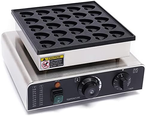  Electric Waffle Maker Machine 2000W, 4 Slice Nonstick Waffle Maker, Commercial Stainless Steel Square Waffle Maker, Temperature And Time Control, For Restaurant Bakeries Snack Bar Home, 50~300℃
