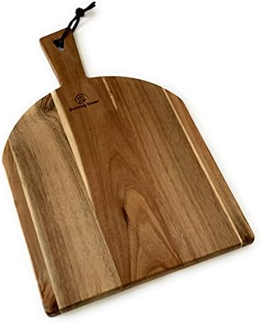  Acacia Wood Cutting Board, Wooden Kitchen Chopping Board For Bread, Cheese, Fruits And Vegetables, Semicircle (15 X 9 1/2 X 1/2) Adds Style To Your Kitchen