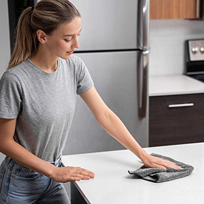  Cleaning Cloths Cleans With Only Water - Wipes Away Dust, Spills & Grime Instantly Without Chemicals Paper Or Microfiber Supplies. Kitchen, Bathroom, Window, Glass 14x14” 4-Pack Nano Blue