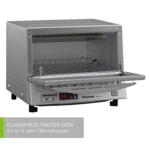 Panasonic FlashXpress Compact Toaster Oven - 4 Slice & Microwave Oven NN-SN686S Stainless Steel Countertop/Built-In With Inverter Technology And Genius Sensor, 1.2 Cubic Foot, 1200W