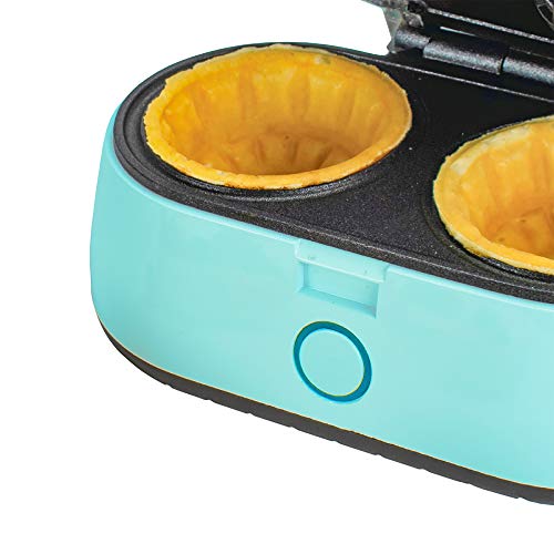  Appliances TS-1402BL Double Waffle Bowl Maker, Standard, Blue