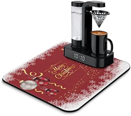  Coffee Bar Mat Accessories For Countertop Super Absorbent Anti-Slip Silicone Dish Drying Mats For Kitchen Counter Draining Pad Decor Gift Fit Coffee Maker Coffee Pot Espresso Machine 19inx12in