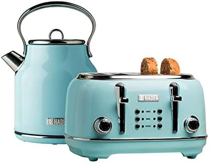  Aden Heritage 2 Slice Wide Slot Stainless Steel Bread Toaster With Heritage 2 Slice Wide Slot Stainless Steel Bread Toaster, Turquoise