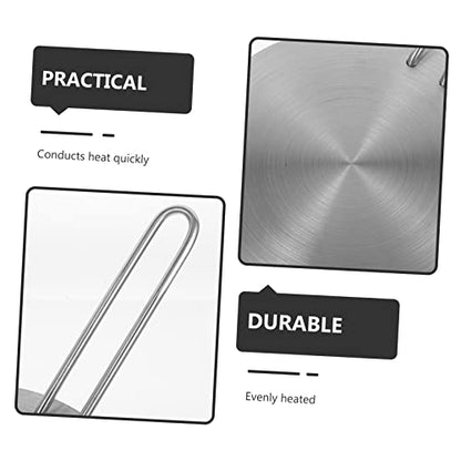  2pcs Induction Cooker Heat Conduction Plate Silver Detachable Thermal Pad