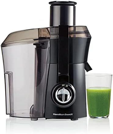 Hamilton Beach Juicer Machine, Big Mouth Large 3” Feed Chute For Whole Fruits And Vegetables, Easy To Clean, Centrifugal Extractor, BPA Free, 800W Motor, Black