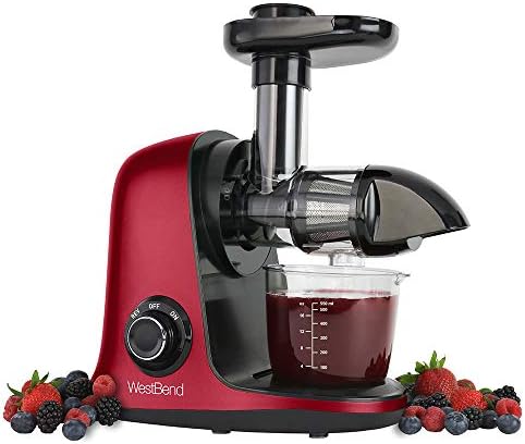  Juicer Cold Press Masticating Extractor Machine Features Quiet Motor Anti-Clog Reverse Function Nutrient Preserving For Juicing Fruits Vegetables And All Greens, 150-Watts, White