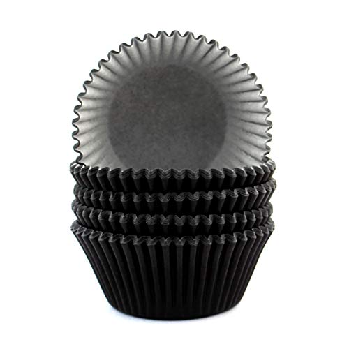 Standard Size Cupcake Liners Halloween Party Baking Cups 100 Pcs (Black)