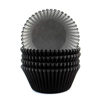  Standard Size Cupcake Liners Halloween Party Baking Cups 100 Pcs (Black)