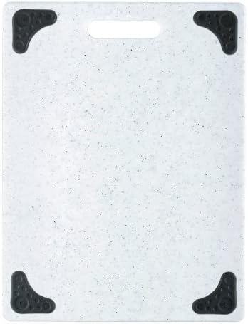  Grippboard Cutting Board With Non-Slip Feet, 11 By 14.5 Inches, Dark Granite Pattern And Black