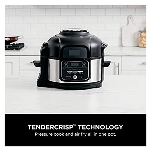  9-in-1 Pressure Cooker And Air Fryer With Nesting Broil Rack, 5 Quart, Stainless Steel